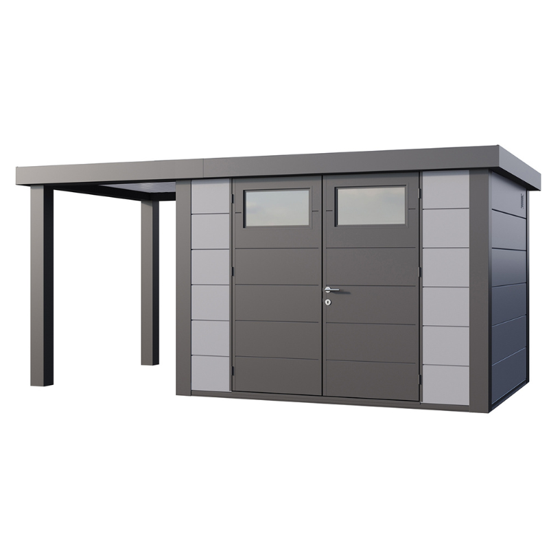 Telluria Eleganto 3024 Metal Garden Room With Small Open Lounge (16 x 8 ft)