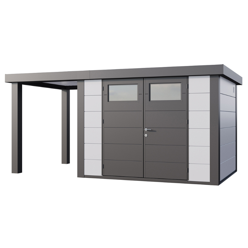 Telluria Eleganto 3024 Metal Garden Room With Small Open Lounge (16 x 8 ft)