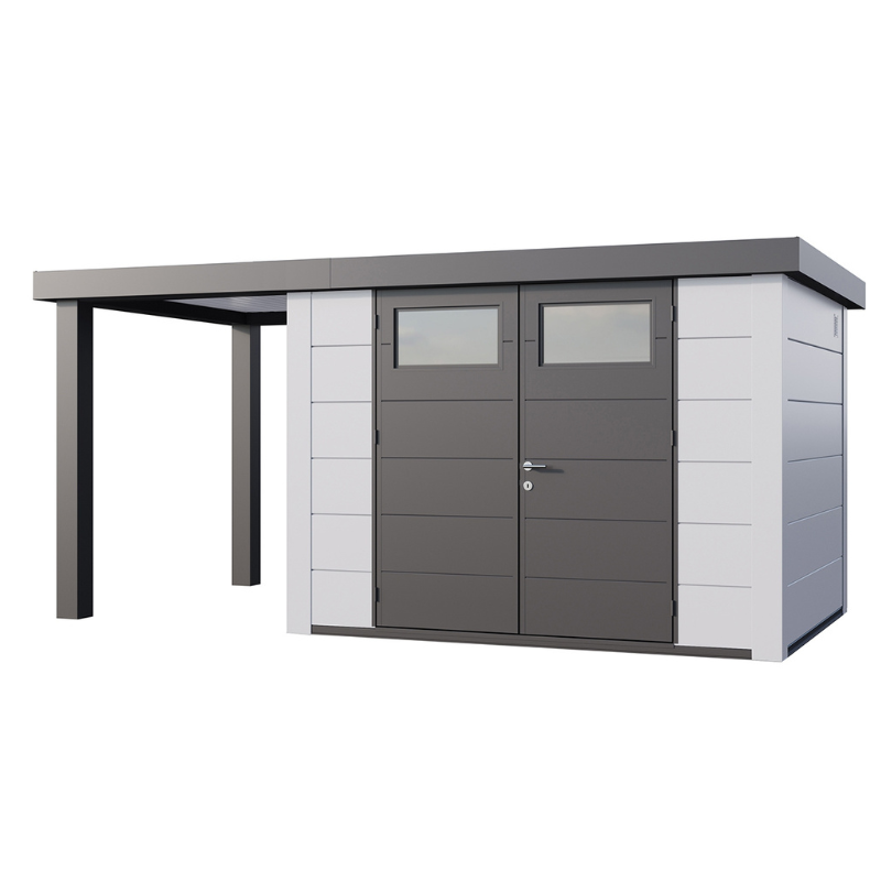 Telluria Eleganto 3024 Metal Garden Room With Small Open Lounge (16 x 8 ft)