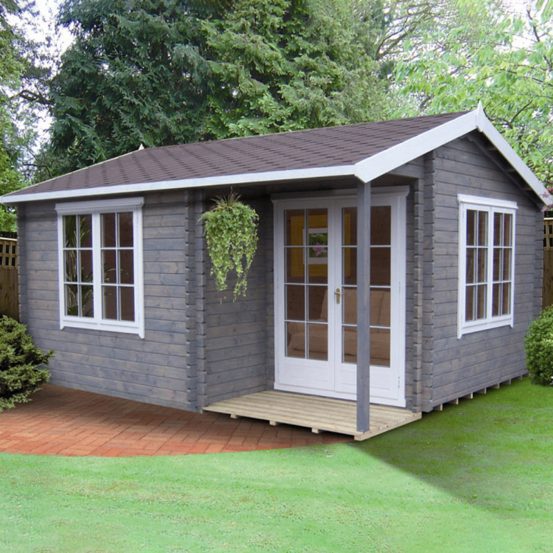 Shire Twyford Log Cabin - 14 x 17