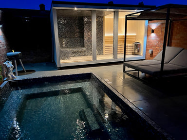 One Spa Duo sauna and steam room next to jacuzzi spa