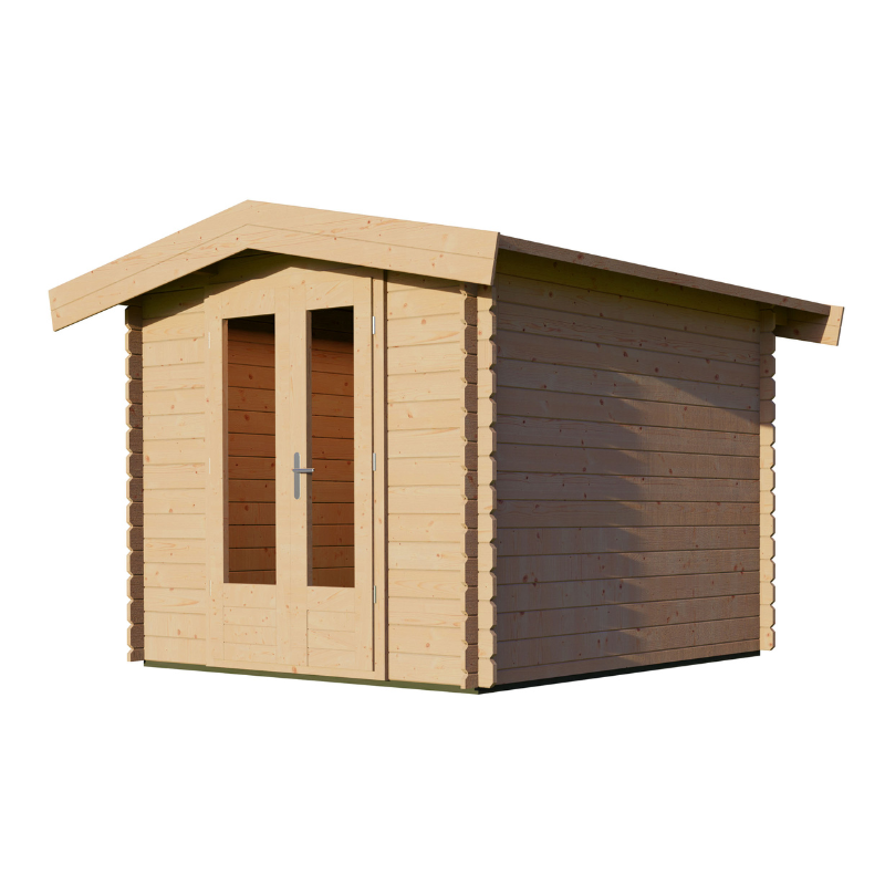 Woodpro Apex Roof Log Cabin - 2.5 x 2.5