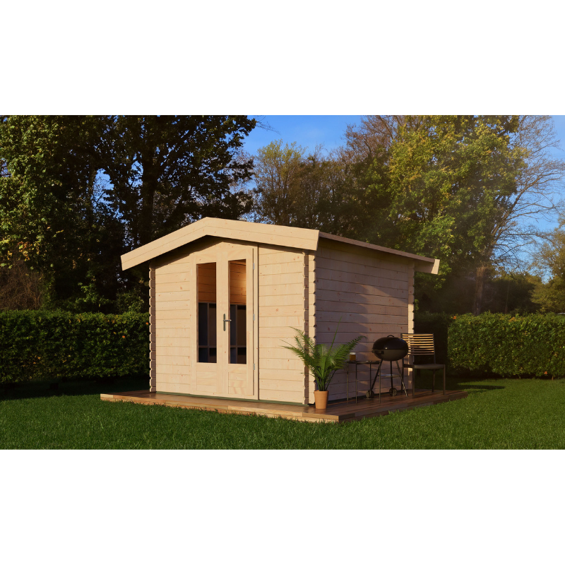 Woodpro Apex Roof Log Cabin - 3 x 2.5