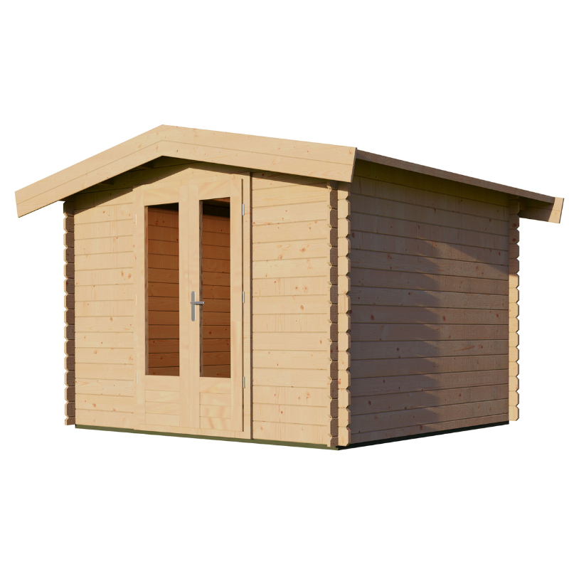 Woodpro Apex Roof Log Cabin - 3 x 2.5