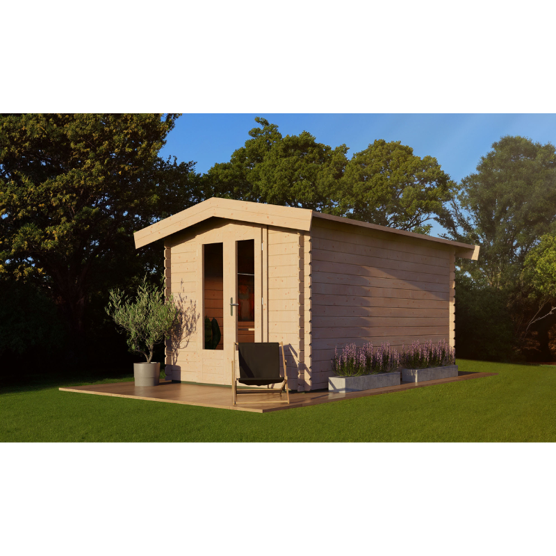 Woodpro Apex Roof Log Cabin - 2.5 x 3.5