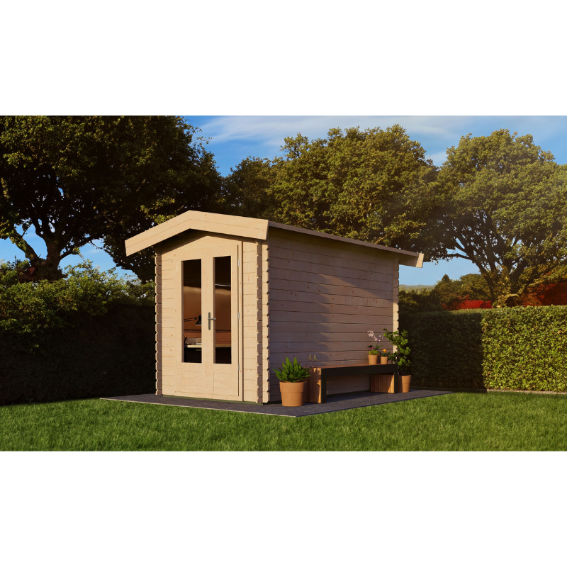 Woodpro Apex Roof Log Cabin - 2 x 3