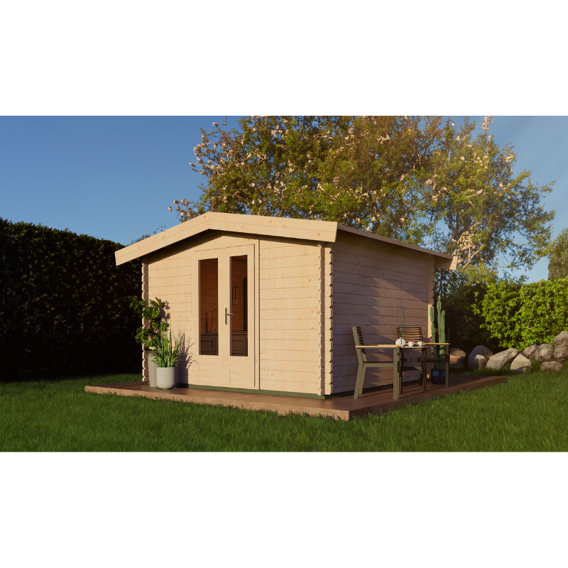 Woodpro Apex Roof Log Cabin - 3.5 x 3