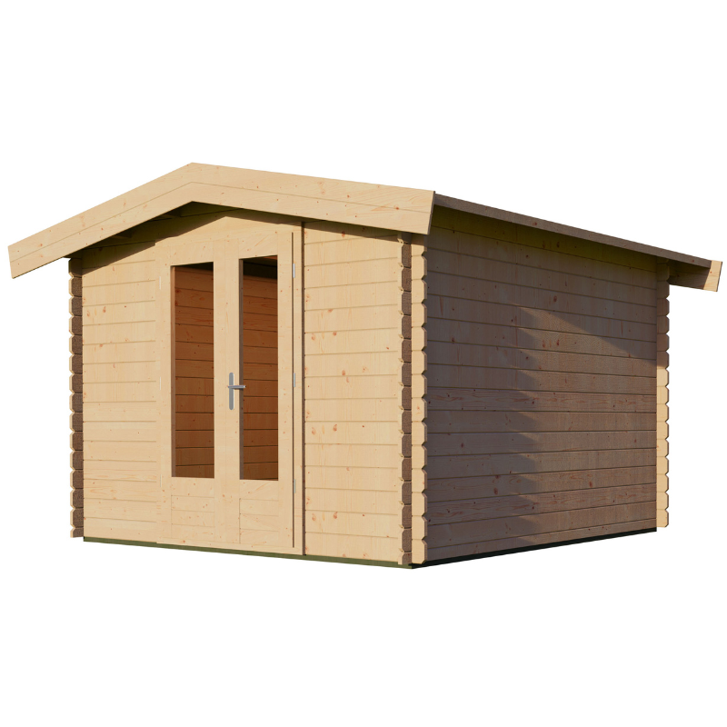 Woodpro Apex Roof Log Cabin - 3 x 3