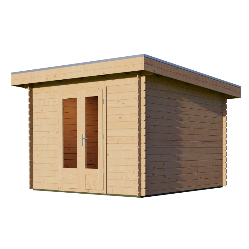 Woodpro Pent Roof Log Cabin - 3 x 3