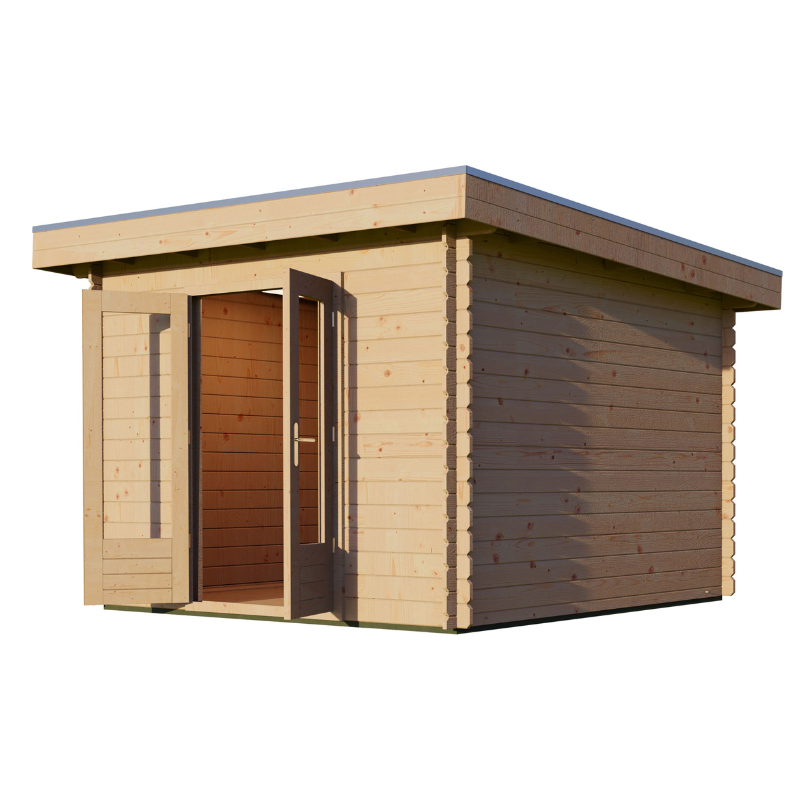 Woodpro Pent Roof Log Cabin - 3 x 3