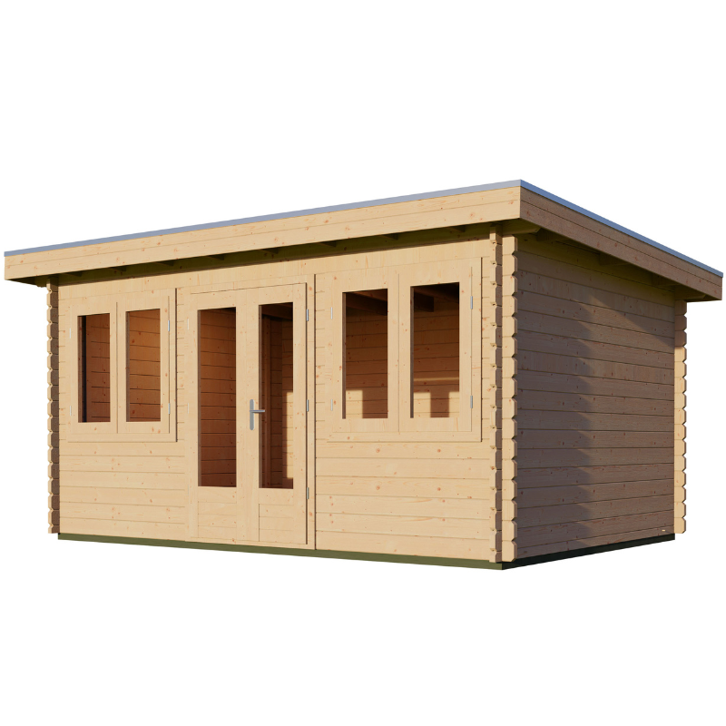 Woodpro Pent Roof Log Cabin - 4.5 x 3