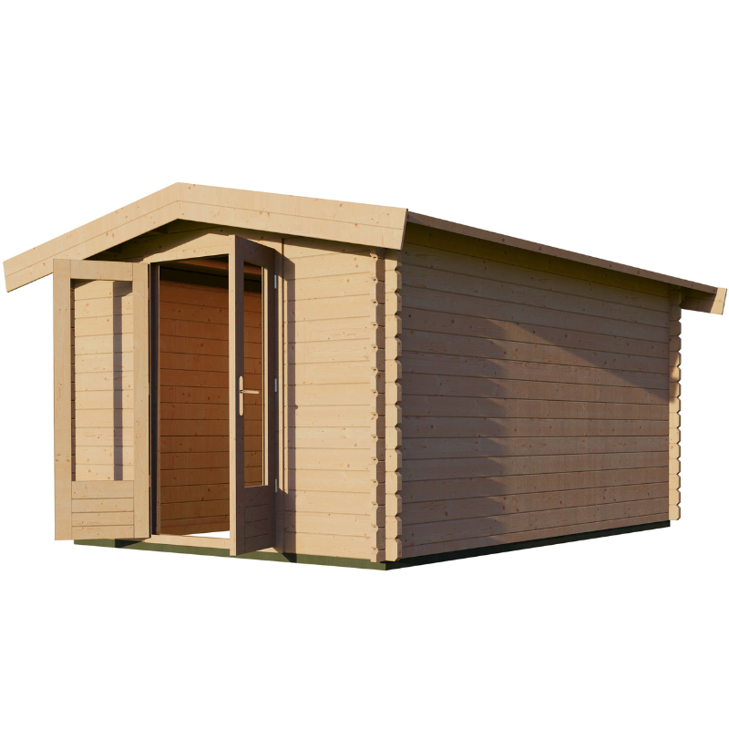 Woodpro Apex Roof Log Cabin - 3 x 4