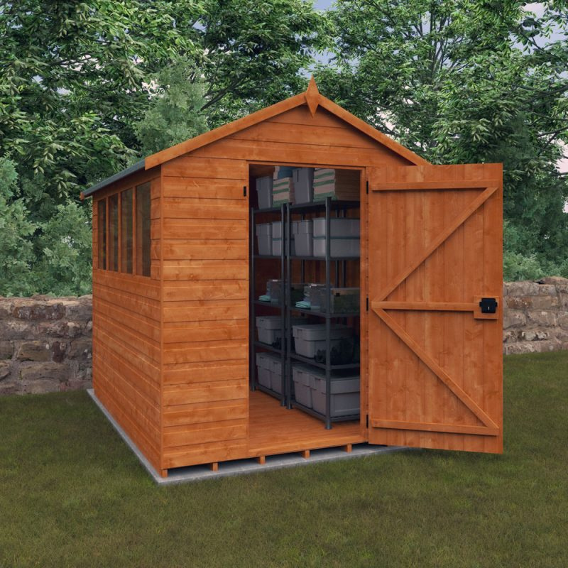 Woodlands Super Apex Garden Shed With Windows - 5ft x 4ft