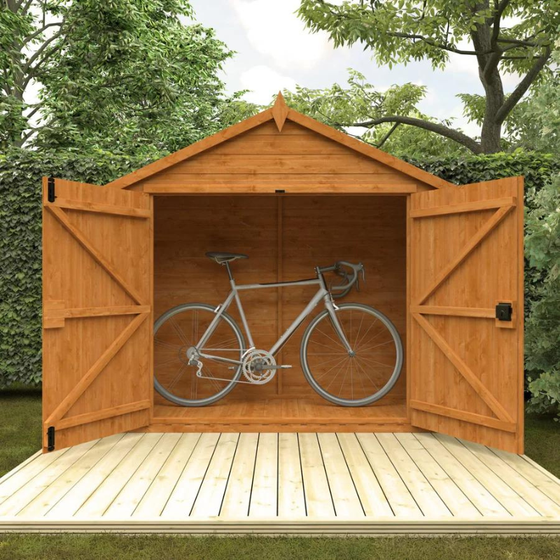 Woodlands Apex Compact Bike Shed - 4 x 7