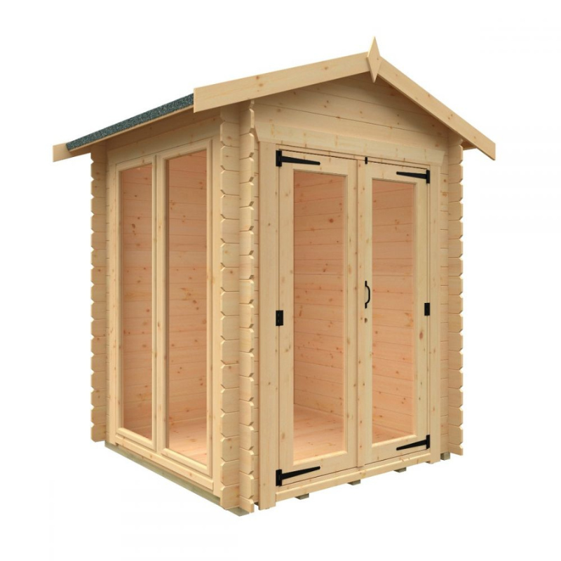 Woodlands Beaumont Apex Modular Log Cabin - 6ft x 6ft (19mm)