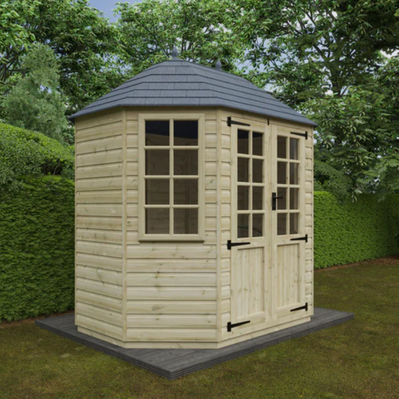 Woodlands The Octagonal Half Pane Summerhouse - 8ft x 6ft