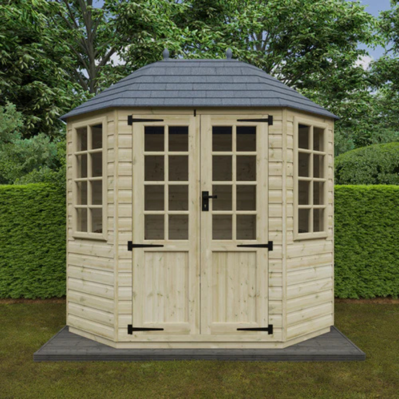 Woodlands The Octagonal Half Pane Summerhouse - 8ft x 6ft