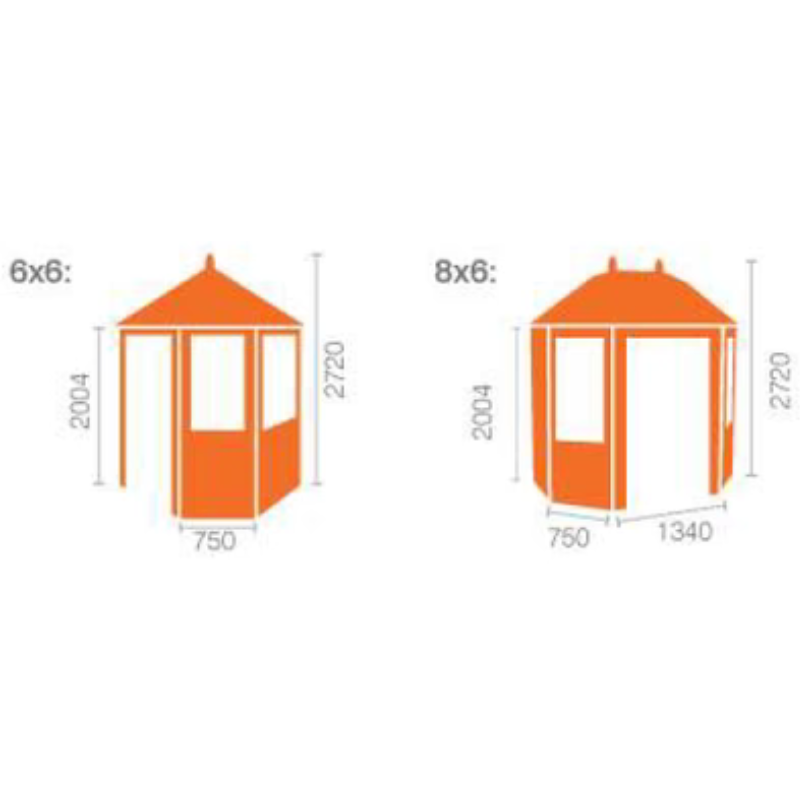 Woodlands The Octagonal Half Pane Summerhouse - 6ft x 6ft