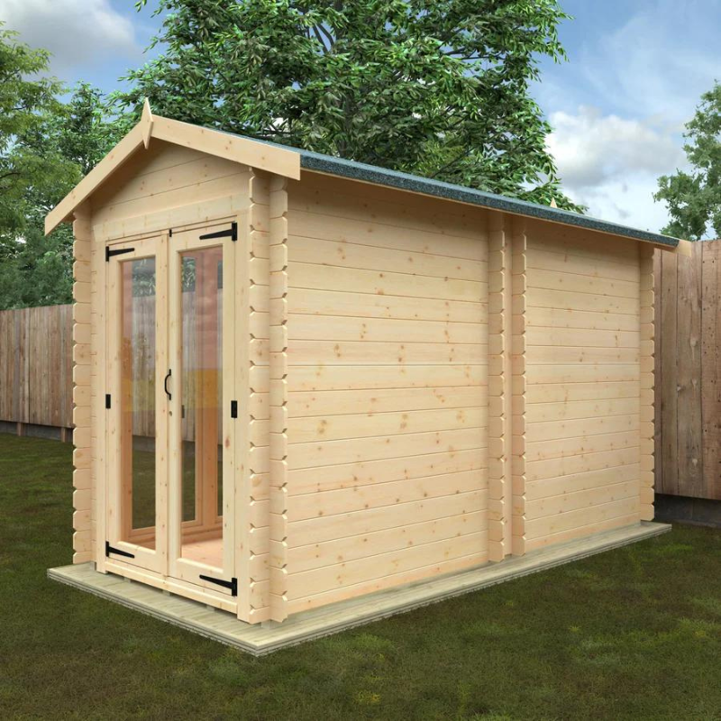 Woodlands Beaumont Apex Modular Log Cabin - 18ft x 6ft (19mm)