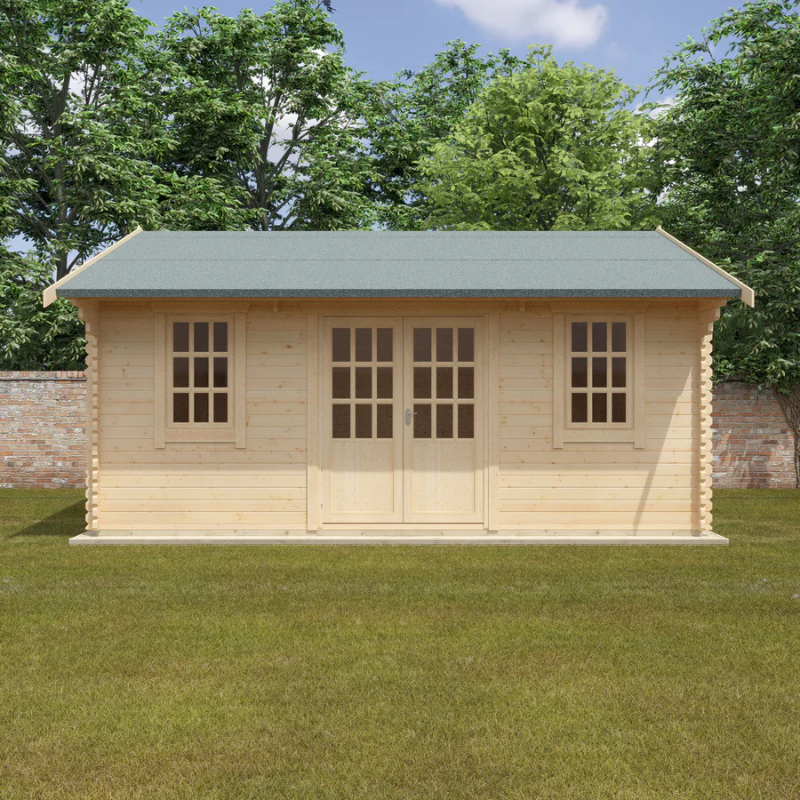 Woodlands The Dalton Apex Log Cabin - 18ft x 10ft (44mm)