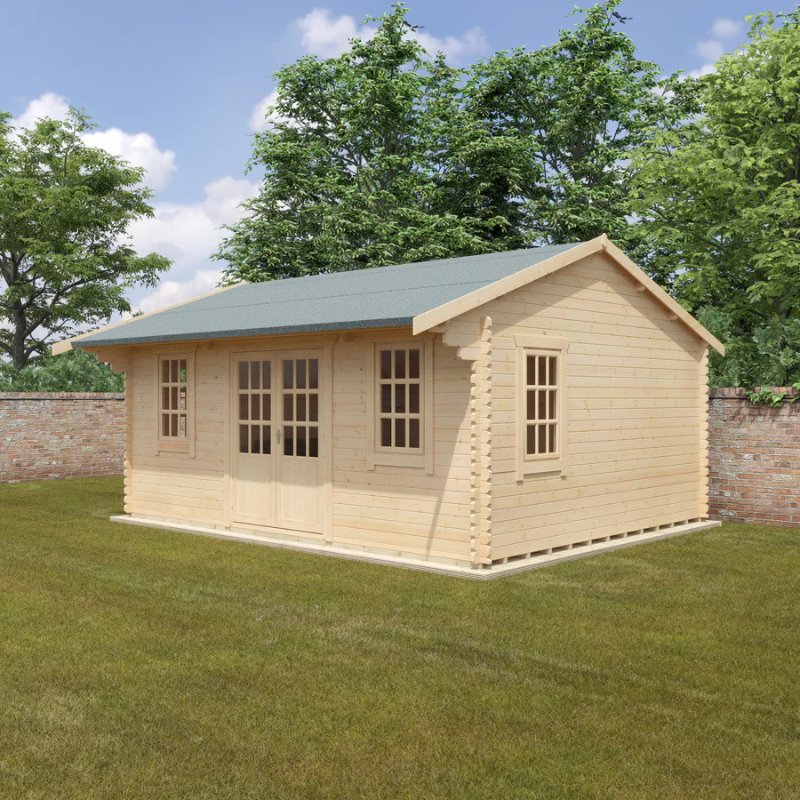 Woodlands The Dalton Apex Log Cabin - 18ft x 10ft (44mm)