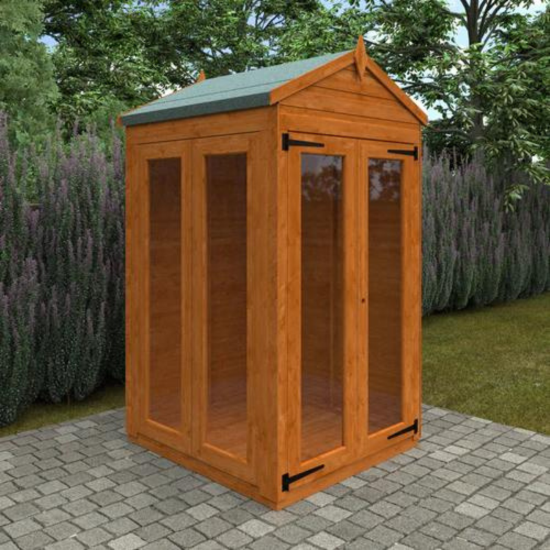 Woodlands Flex Apex Full Pane Summerhouse - 4ft x 4ft