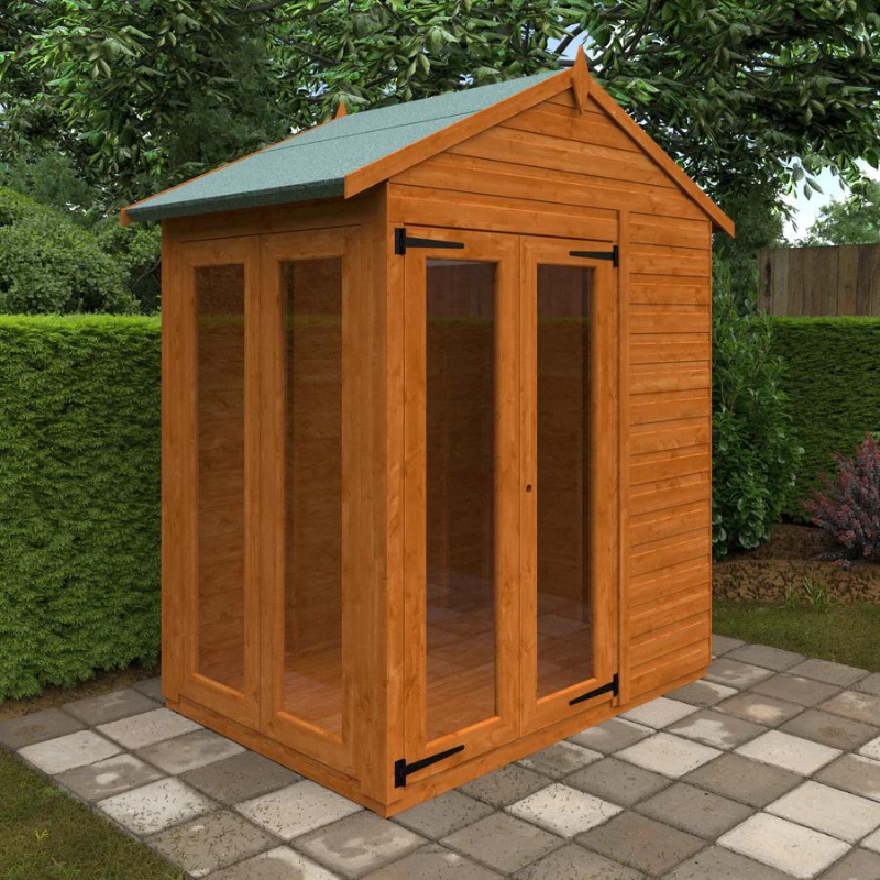 Woodlands Flex Apex Full Pane Summerhouse - 4ft x 6ft