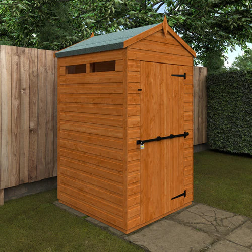 Woodlands Flex Apex Security Garden Shed - 4ft x 4ft