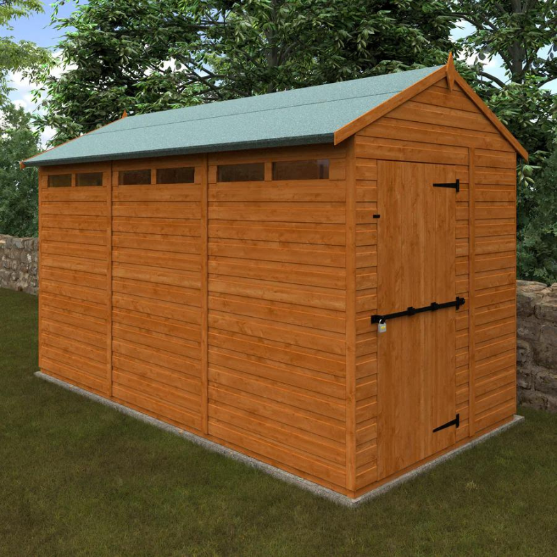 Woodlands Flex Apex Security Garden Shed - 12ft x 6ft