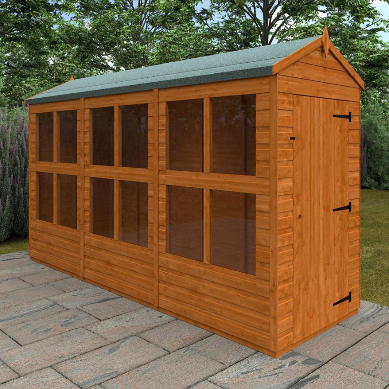 Woodlands Flex Apex Sun Room - 12ft x 4ft