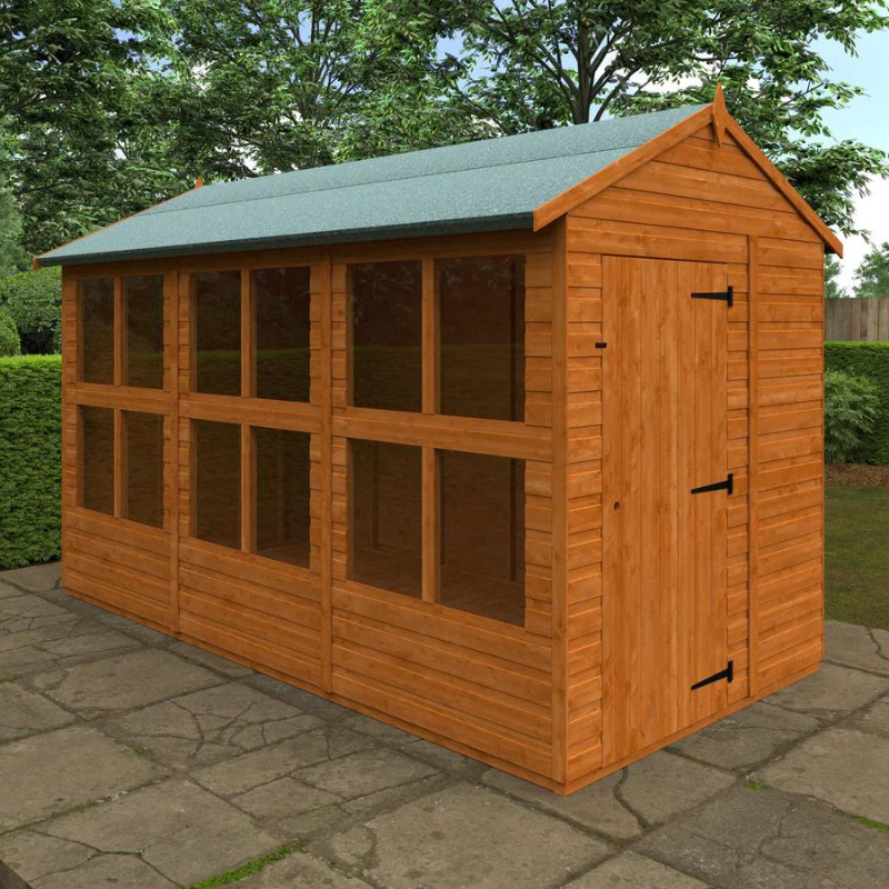 Woodlands Flex Apex Sun Room - 12ft x 6ft