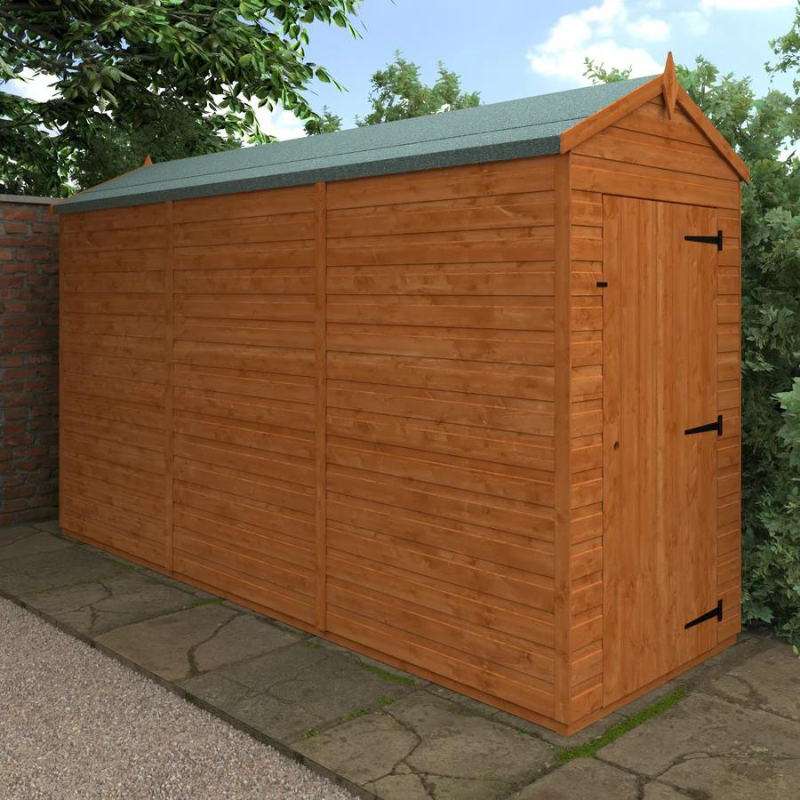 Woodlands Flex Apex Garden Shed Without Windows - 12ft x 4ft