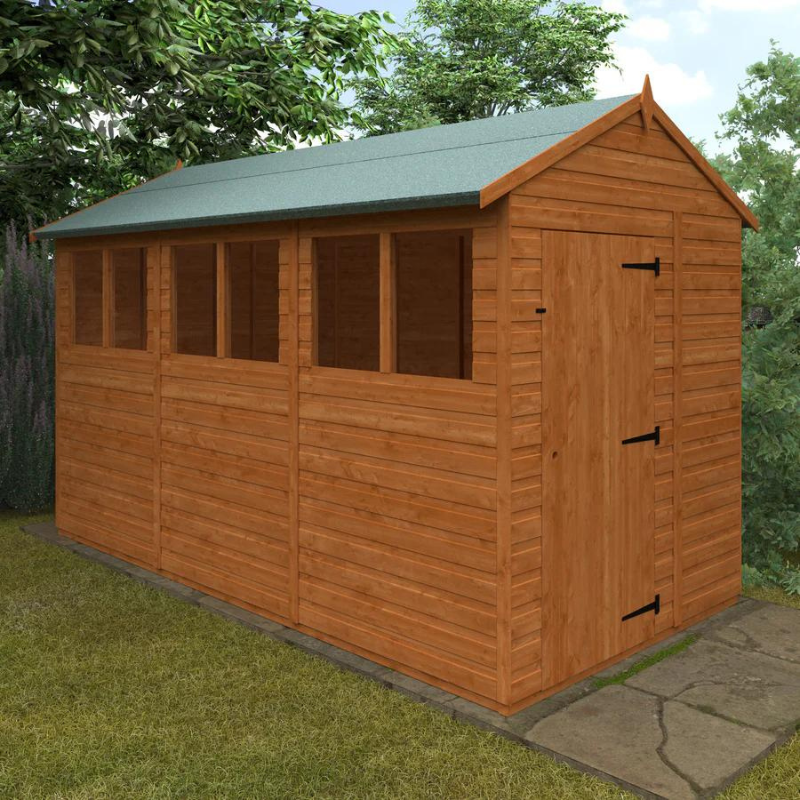 Woodlands Flex Apex Garden Shed With Windows - 12ft x 6ft