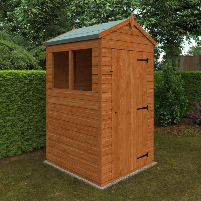 Woodlands Flex Apex Garden Shed With Windows - 4ft x 4ft