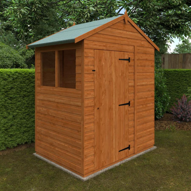 Woodlands Flex Apex Garden Shed With Windows - 4ft x 6ft