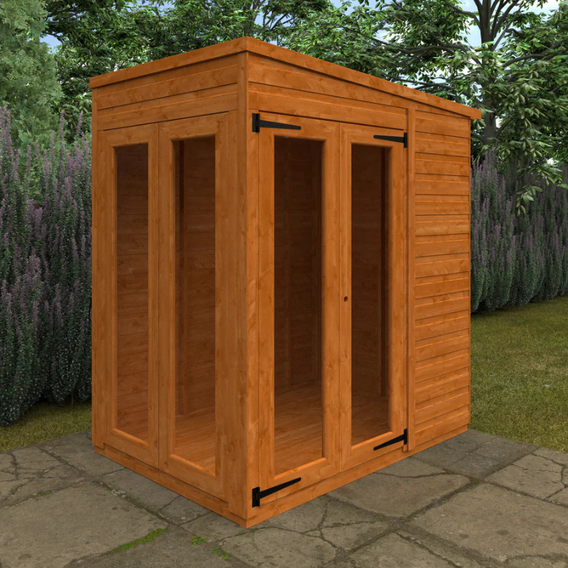 Woodlands Flex Pent Full Pane Summerhouse - 4ft x 6ft