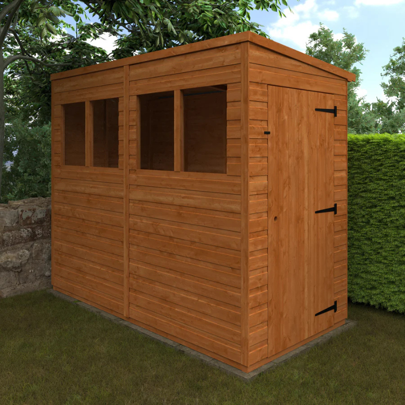 Woodlands Flex Pent Garden Shed With Windows - 8ft x 4ft