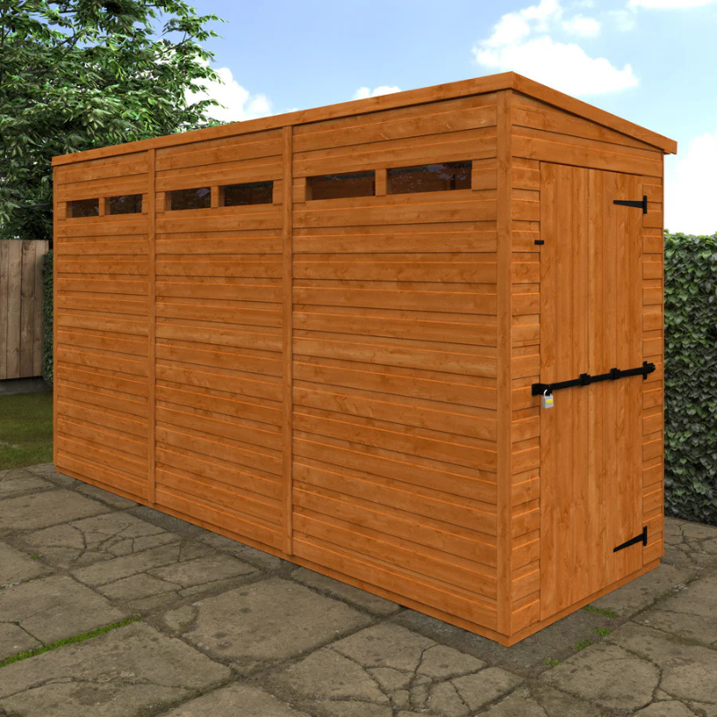 Woodlands Flex Pent Security Garden Shed - 12ft x 4ft