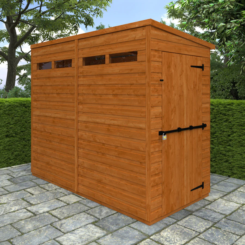 Woodlands Flex Pent Security Garden Shed - 8ft x 4ft