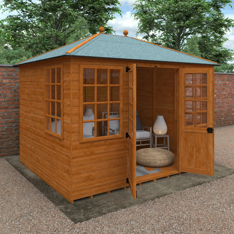 Woodlands Georgian Pyramid Hip Summerhouse - 8ft x 8ft