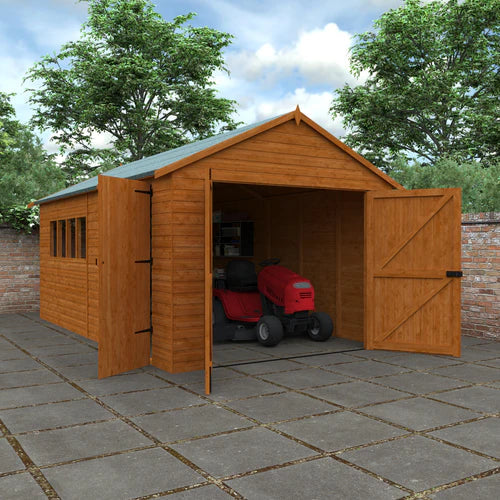 Woodlands Heavy Duty Garage Shed - 18ft x 10ft