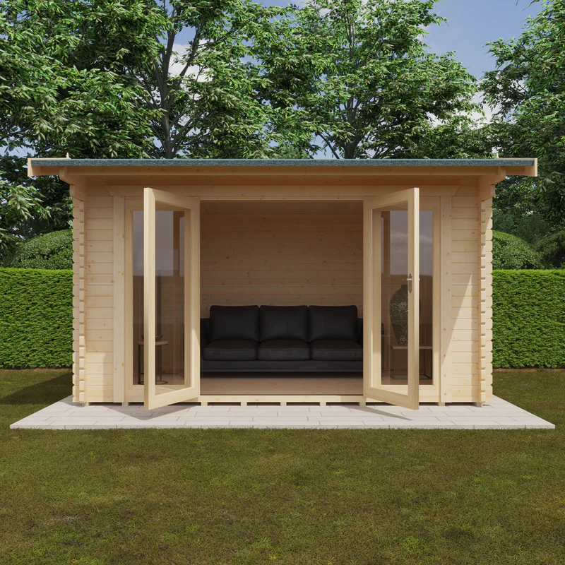 Woodlands The Highclere Apex Log Cabin - 44mm - 14 x 10