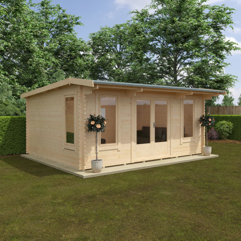 Woodlands The Jacob HiPex Log Cabin - 16ft x 14ft (44mm)