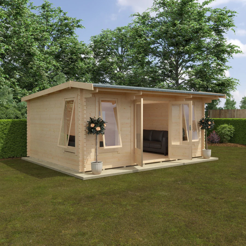 Woodlands The Jacob HiPex Log Cabin - 16ft x 14ft (44mm)