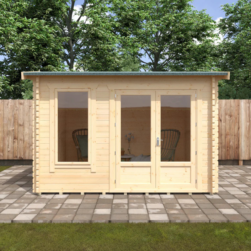 Woodlands The Longleat Log Cabin - 14ft x 10ft (28/44mm)