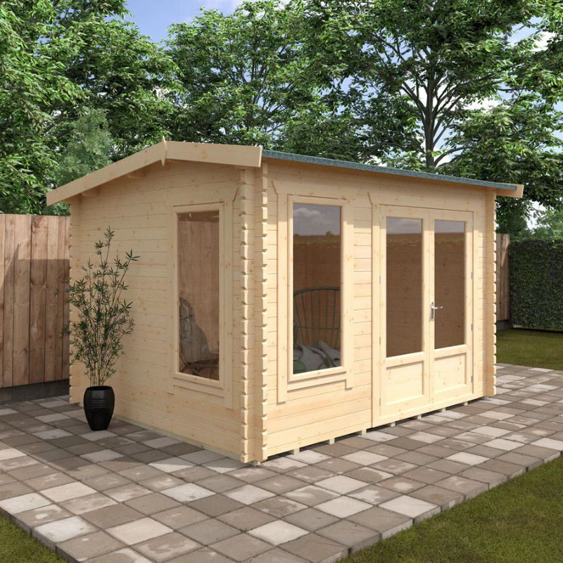 Woodlands The Longleat Log Cabin - 14ft x 10ft (28/44mm)