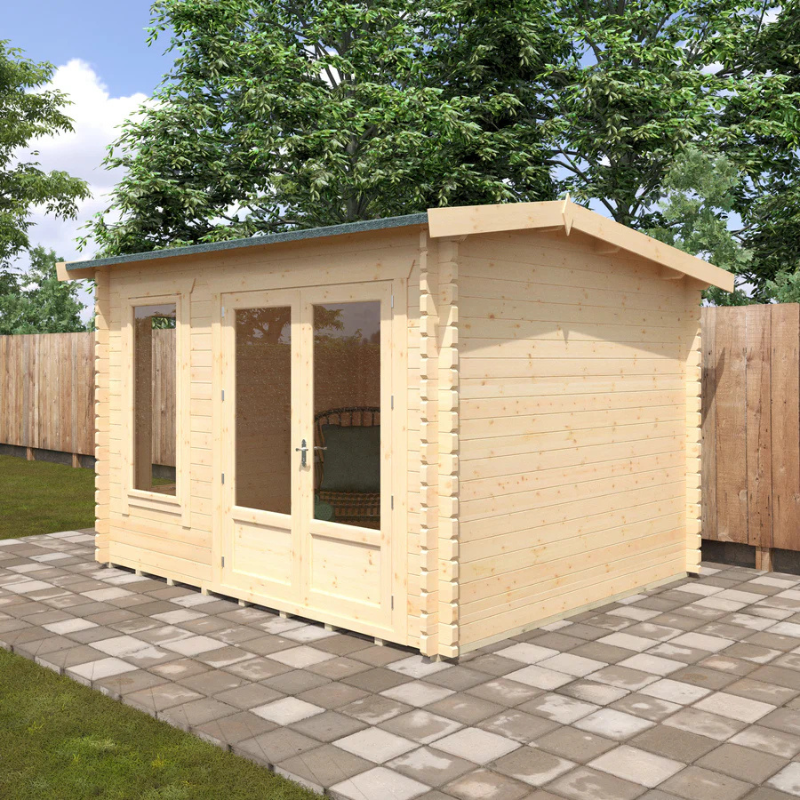 Woodlands The Longleat Log Cabin - 14ft x 10ft (28/44mm)