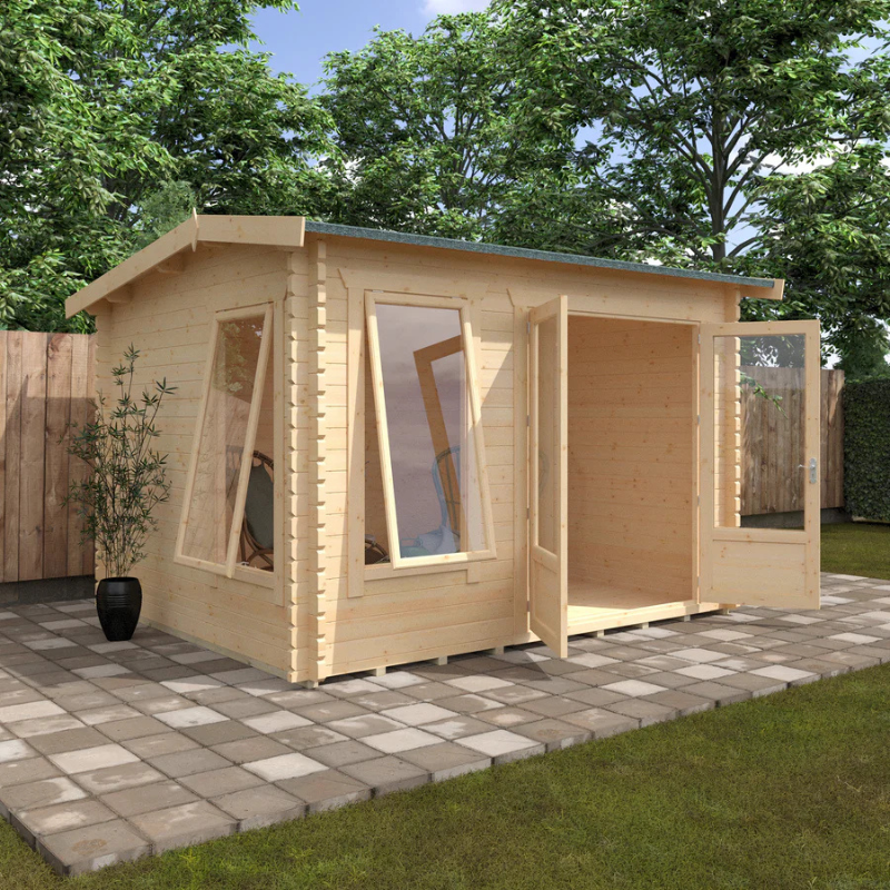 Woodlands The Longleat Log Cabin - 14ft x 10ft (28/44mm)