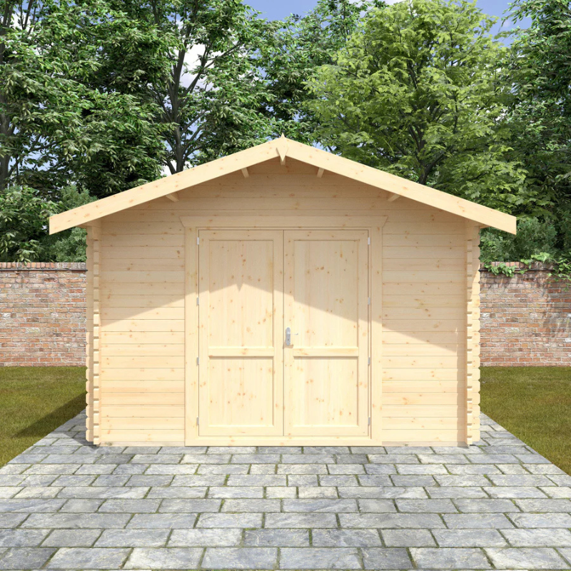 Woodlands The Marlborough Apex Log Cabin - 10ft x 8ft (28/44mm)