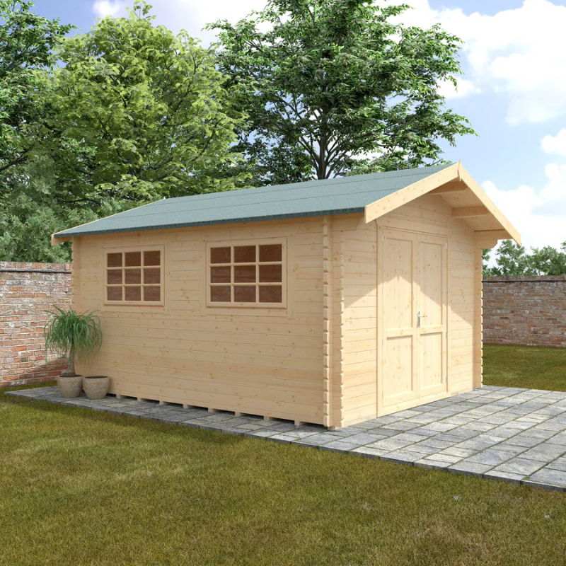 Woodlands The Marlborough Apex Log Cabin - 10ft x 8ft (28/44mm)